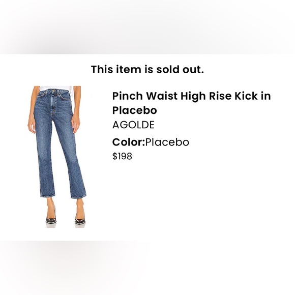 NWT AGOLDE PINCH WAIST HIGH RISE KICK - Picture 6 of 6